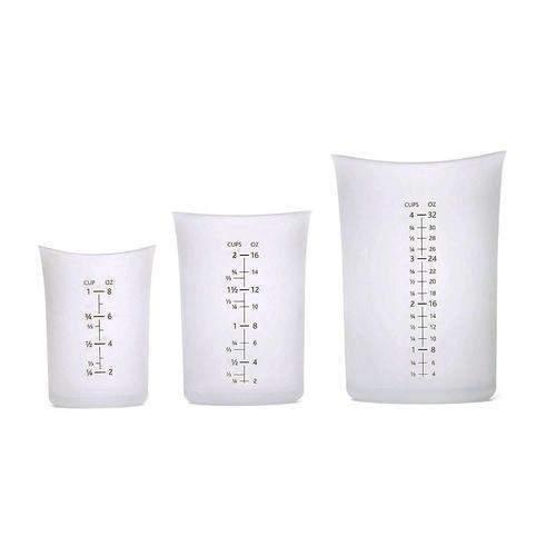 ISI Flex Measuring Cup - Durable, Flexible Silicone Measuring Cup for Baking, Cooking & Mixing - Easy to Read Measurements, Dishwasher Safe - Perfect for Kitchen, Home & Professional Use