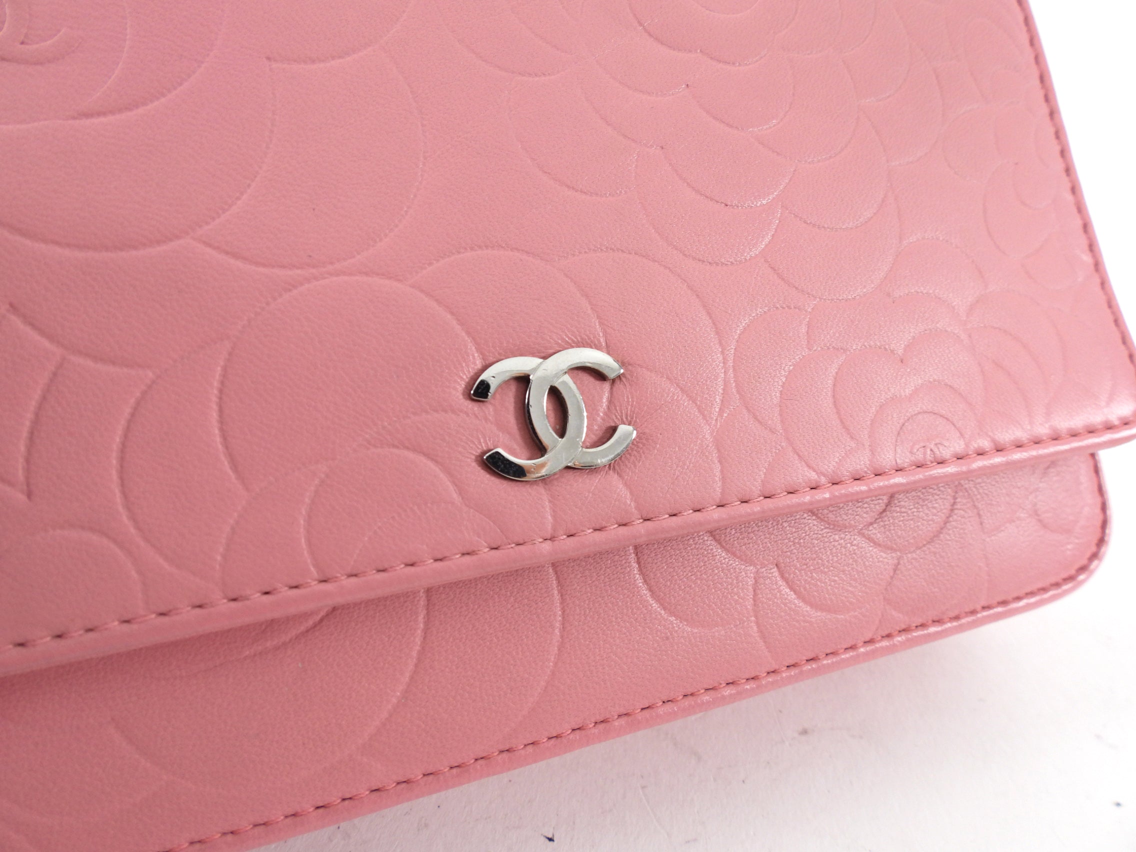 Chanel Light Pink Camelia Embossed Classic Wallet on Chain Bag - Luxury Crossbody Purse for Women | Perfect for Evening Events, Date Nights & Special Occasions