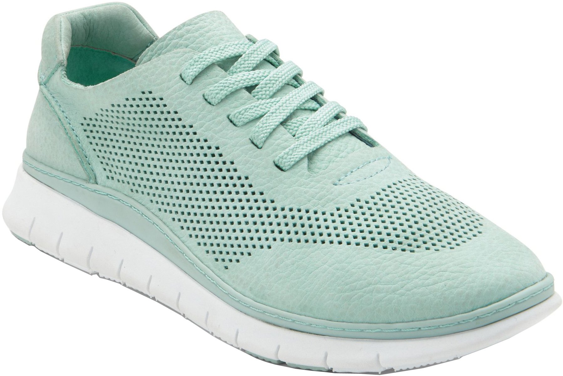 Vionic Women's Fresh Joey Lace Up Sneakers - Comfortable Walking Shoes for Women with Arch Support - Mint Green Size 8.5 - Perfect for Casual Wear, Work & Travel