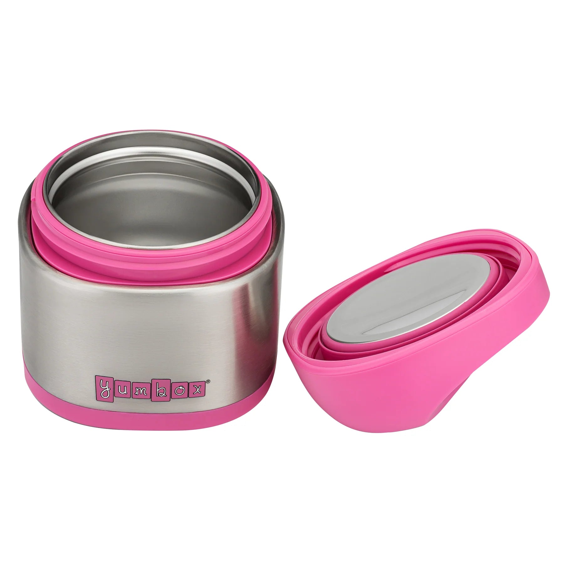 Yumbox Triple Wall Insulated Food Jar Cubi - Leakproof Stainless Steel Lunch Container for Kids & Adults, Berry Pink - Perfect for School, Work, Picnics & Outdoor Activities