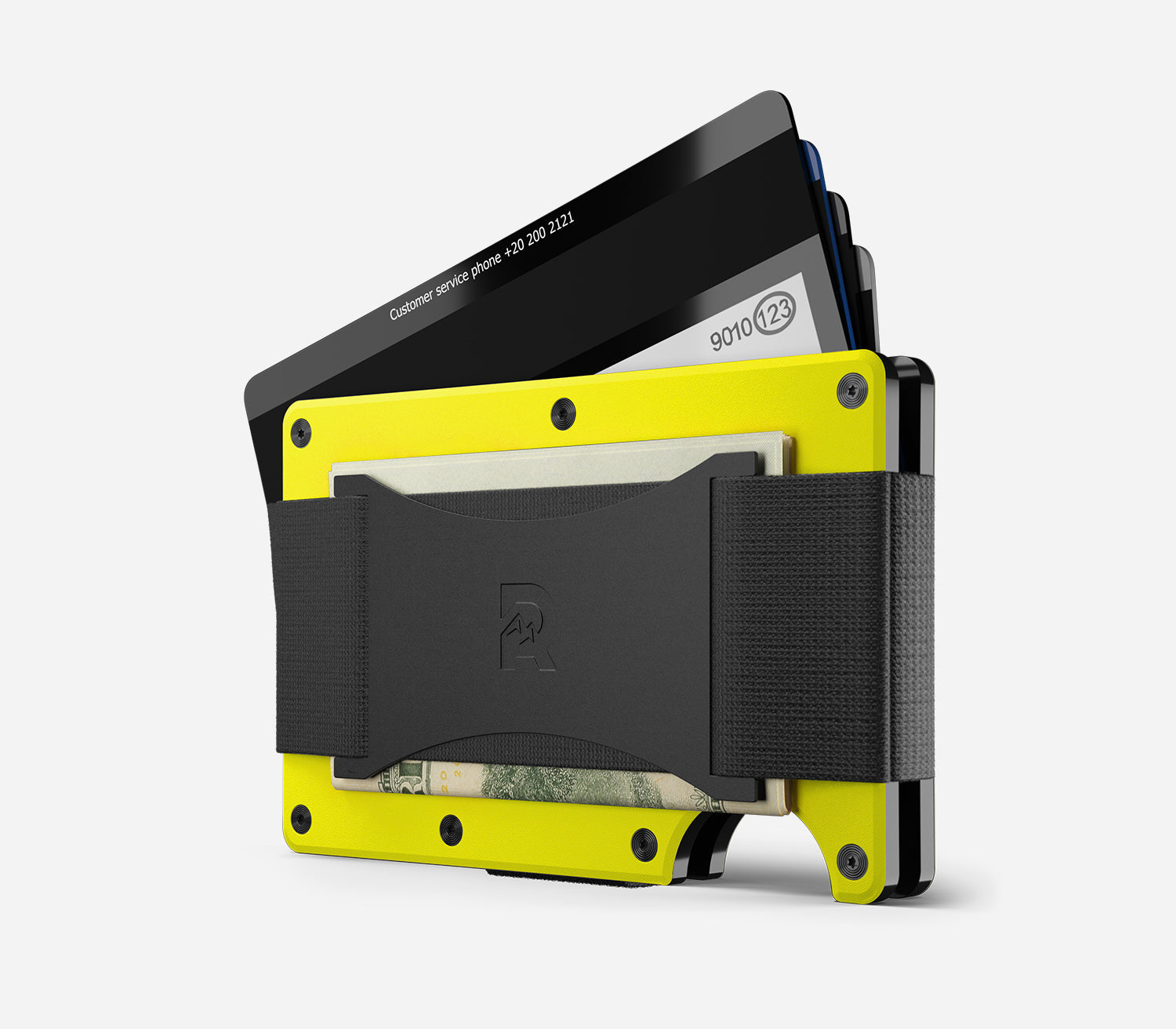 Ridge Wallet - Slim Minimalist RFID Blocking Front Pocket Wallet for Men - Hyper Lime - Perfect for Everyday Carry, Travel & Gifting
