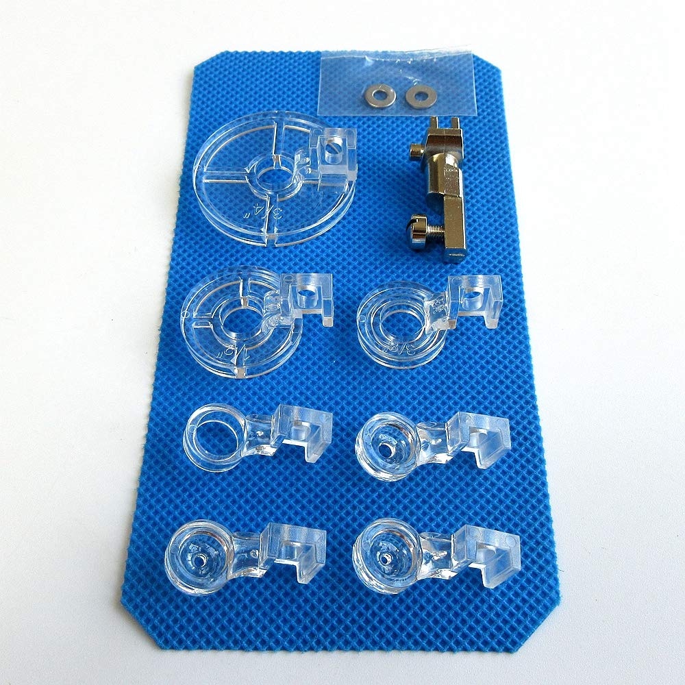 7-Piece Free Motion Couching Echo Quilting Ruler Foot Set for Bernina Old Style Sewing Machines - Perfect for Quilting, Embroidery & Fabric Crafts