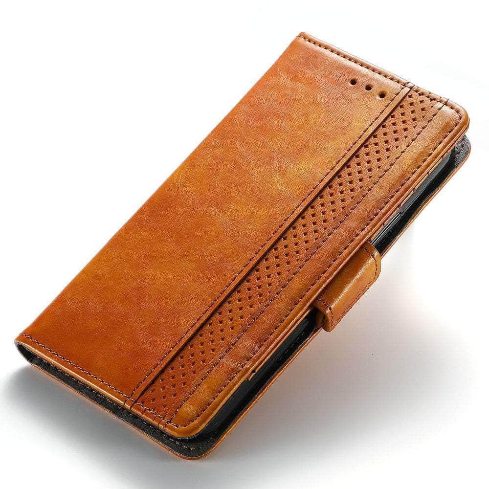 Google Pixel 6 Premium RFID Blocking Leather Wallet Case - Slim Protective Phone Cover with Card Slots for Business Professionals & Travelers
