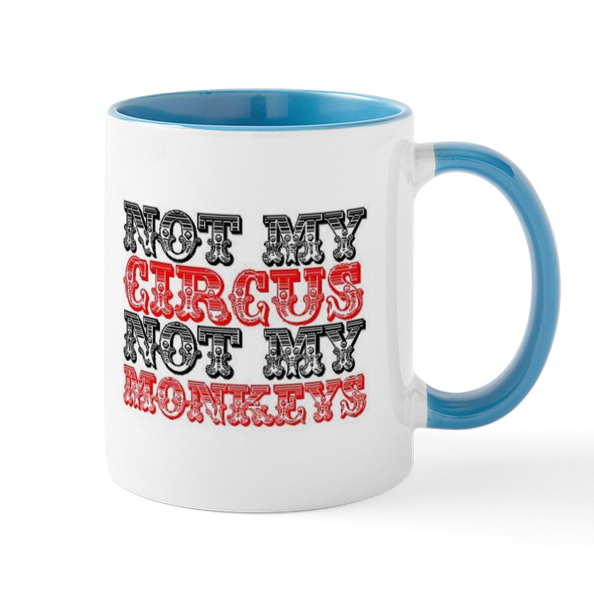 Circus Monkey Ceramic Coffee Mug 11 oz (325 ml) - Fun & Unique Design for Coffee, Tea, or Hot Chocolate - Perfect for Office, Home, or Gift Giving