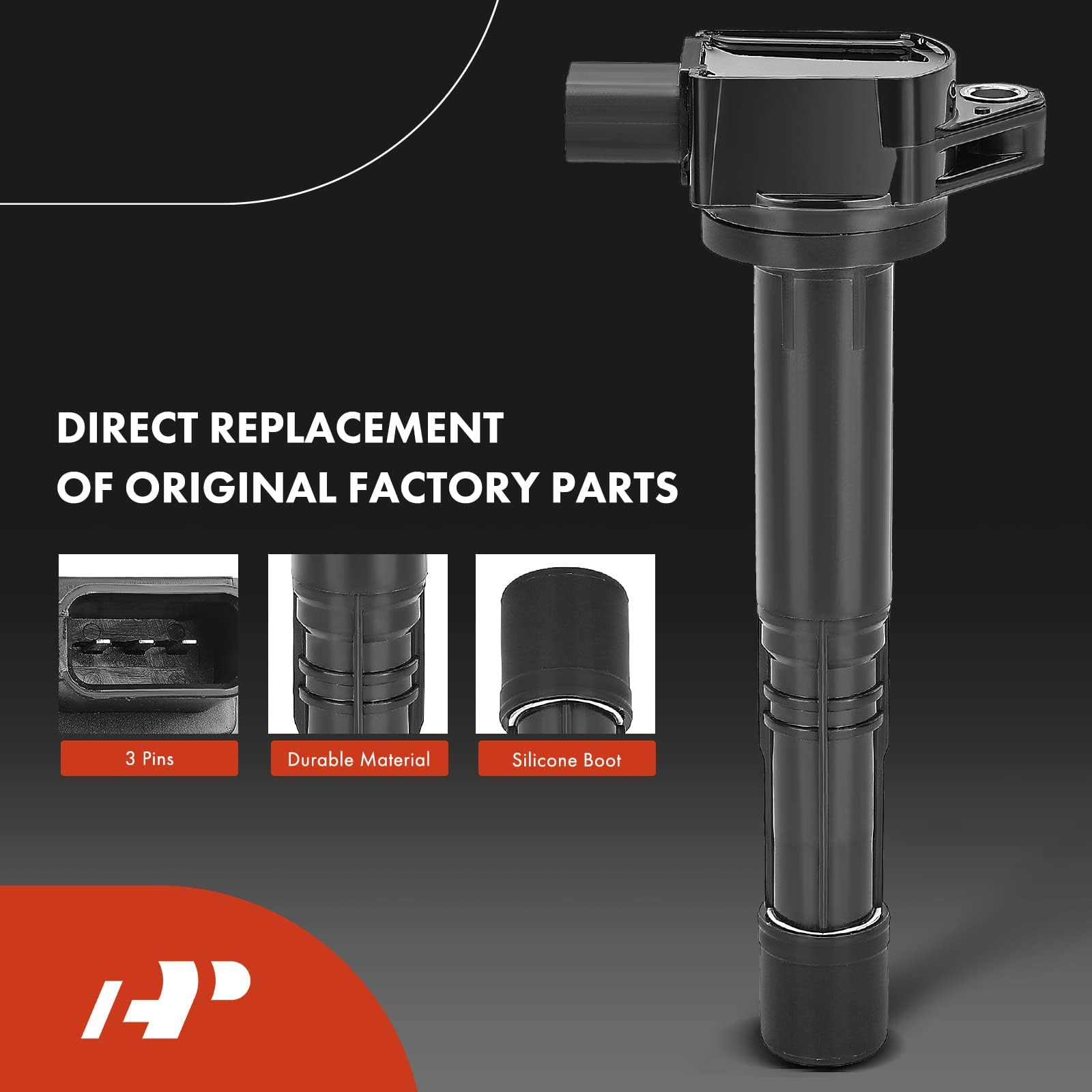 4-Pack High Performance Ignition Coil & Iridium Spark Plugs for 2004-2008 Acura TSX 2.4L - Direct Replacement Parts for Smoother Acceleration & Better Fuel Efficiency - Perfect for DIY Auto Repair & Engine Maintenance