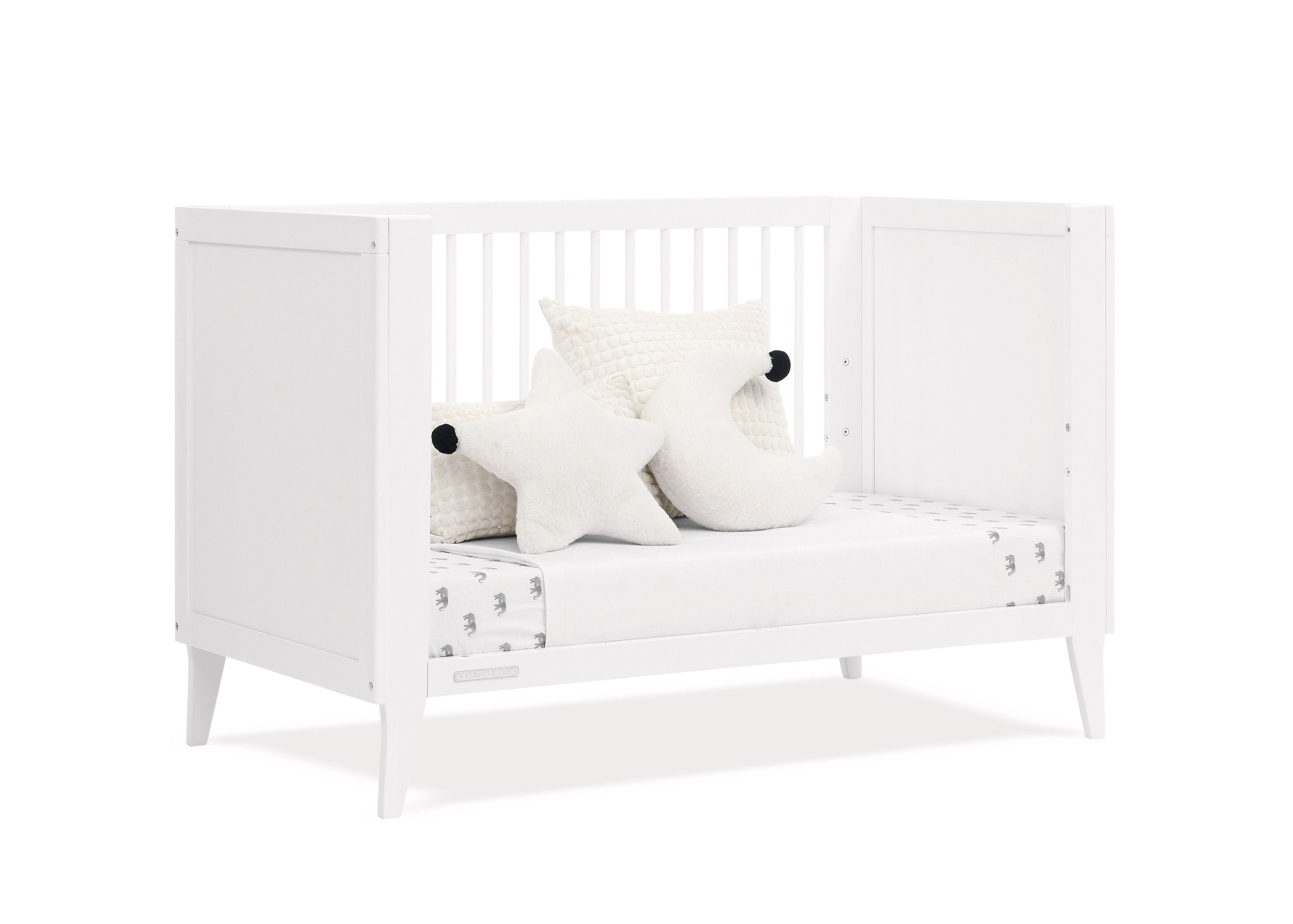 Ollie 4-in-1 Convertible Baby Crib - Toddler Bed, Daybed & Full-Size Bed - Safe & Stylish Nursery Furniture for Newborn to Teen - Perfect for Bedrooms, Daycare & Guest Rooms