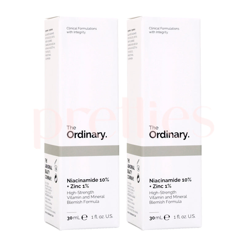 The Ordinary Niacinamide 10% + Zinc 1% Serum 30ml (2-Pack) - Oil Control & Pore Minimizing Treatment for Clear Skin - Perfect for Daily Skincare Routine & Acne-Prone Skin