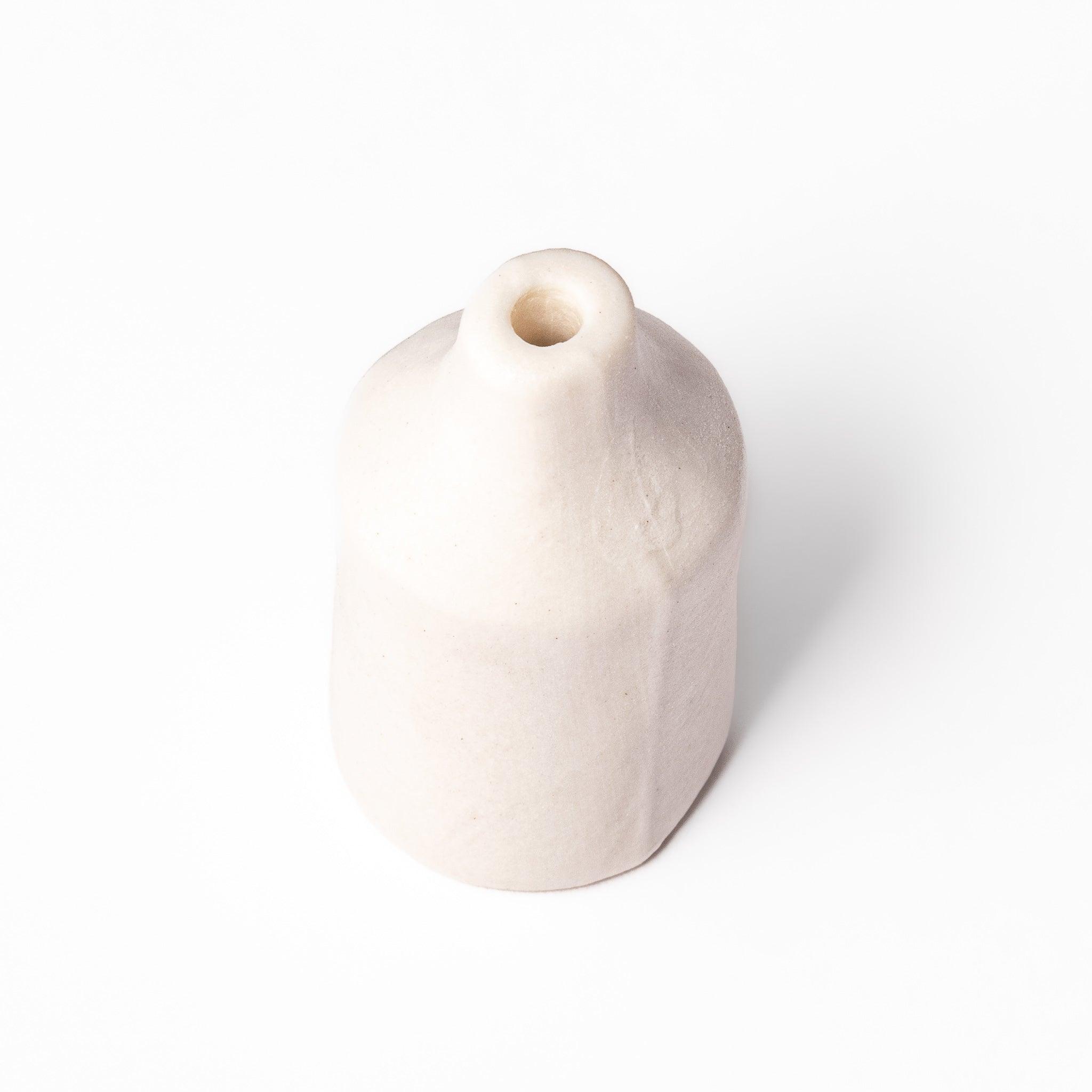 Minimalist White Ceramic Bud Vase Set - Small Flower Vases for Home Decor, Wedding Centerpieces, and Tabletop Arrangements