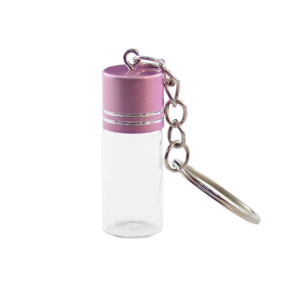 4PCS Glass Bottle Pendant Keychain - Essential Oil Diffuser, Memorial Urn Jewelry, Secret Wish Keeper - Perfect for Aromatherapy, Keepsakes & Remembrance Gifts
