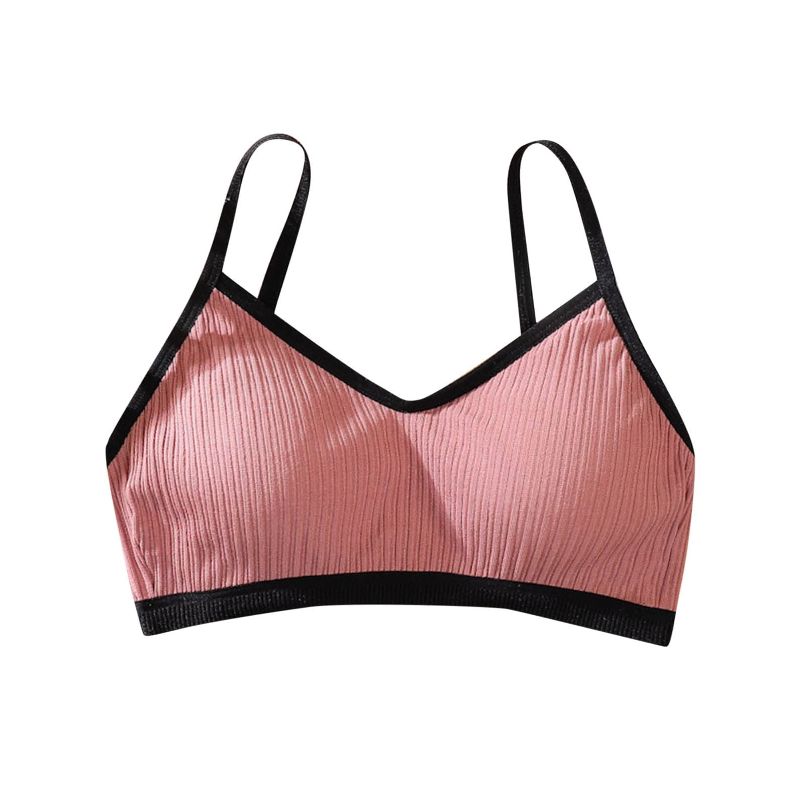 Wireless Push Up Bra for Women - Seamless U Neck Padded Bralette with Adjustable Straps, Comfortable Sleep Bra in Pink - Perfect for Everyday Wear, Lounge & Light Activities