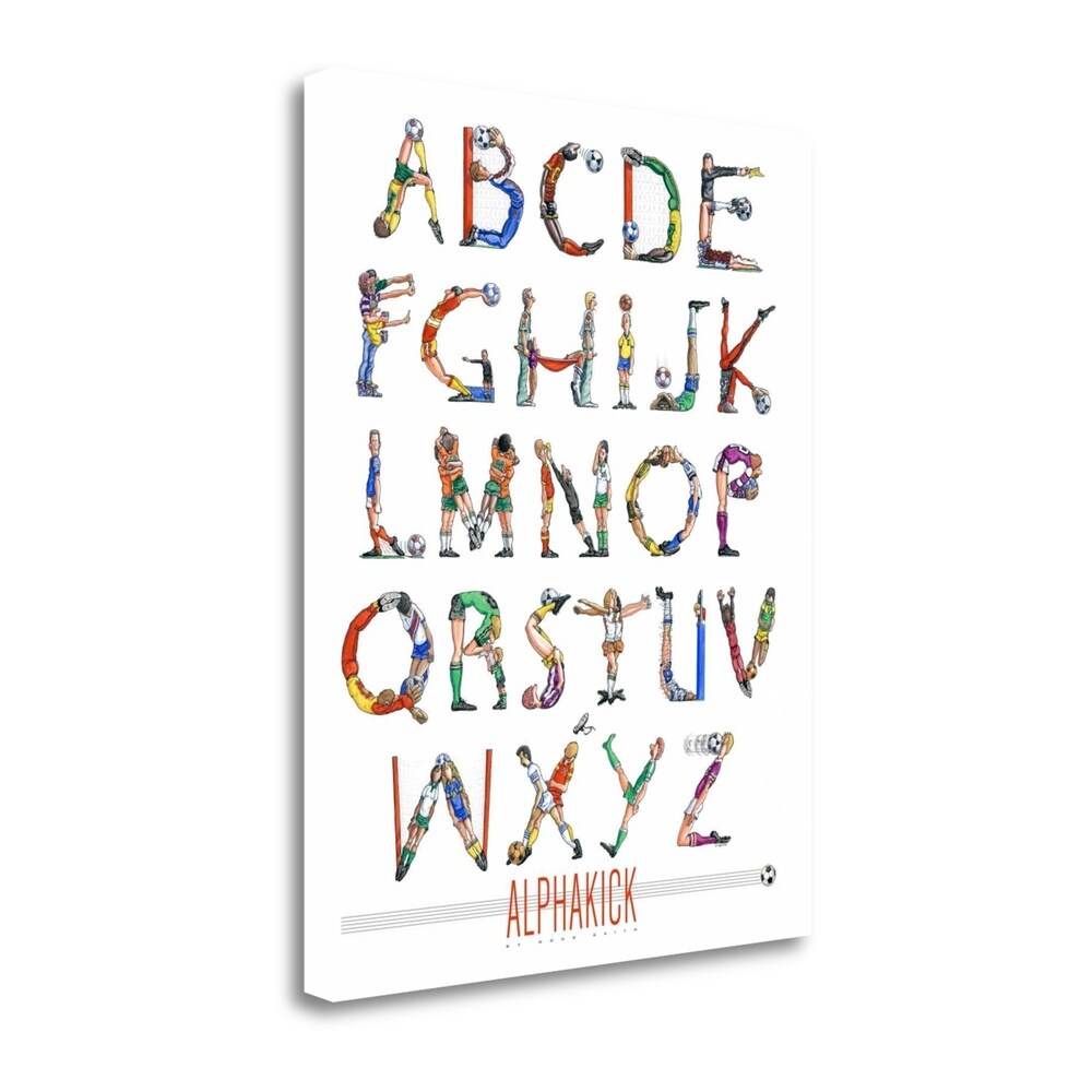 Alphakick by Doug Keith - Premium Fine Art Giclee Print on Gallery Wrap Canvas, Ready to Hang Wall Decor - Perfect for Living Room, Bedroom & Office Art Display