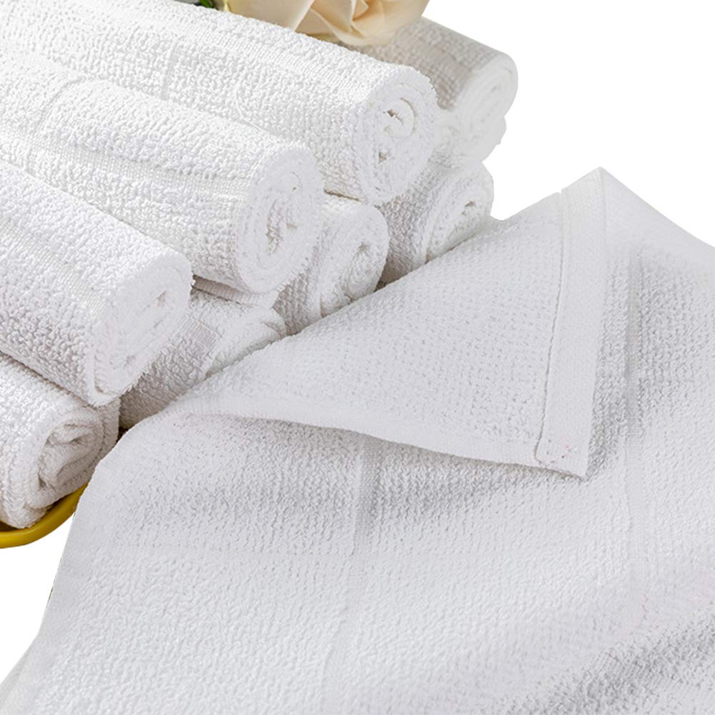 Glynniss 100% Cotton Dishcloths - Super Absorbent Kitchen Dish Rags (11x11 Inches, 24 Pack, White) for Washing Dishes, Cleaning Countertops & Household Chores - Perfect for Daily Kitchen Use & Dish Drying