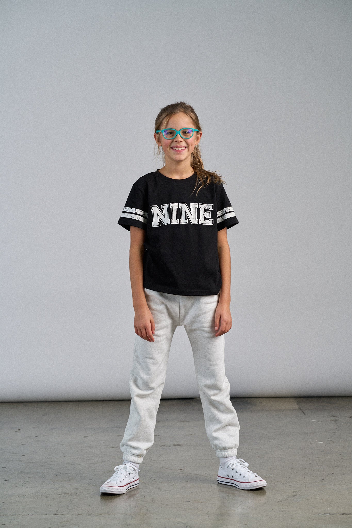 Varsity 6th Birthday Elevated T-Shirt - Black | Trendy Kids Party Outfit for School Celebrations & Birthday Photos