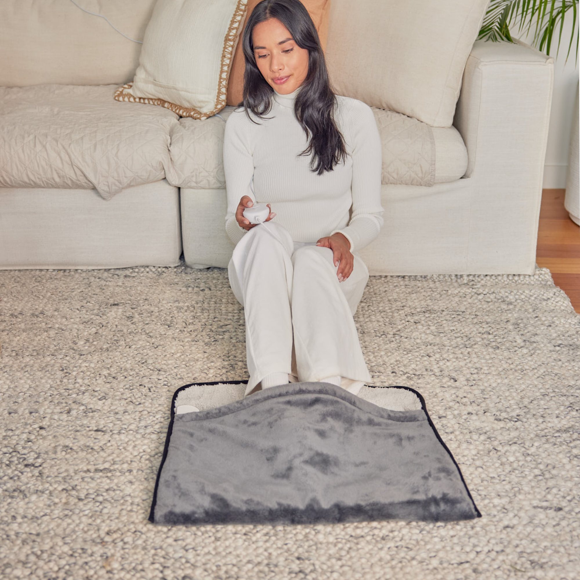 Electric Heated Foot Warmer Pouch - Soft Plush Cozy Slippers for Indoor & Outdoor Use - Perfect for Winter, Camping, and Office Comfort