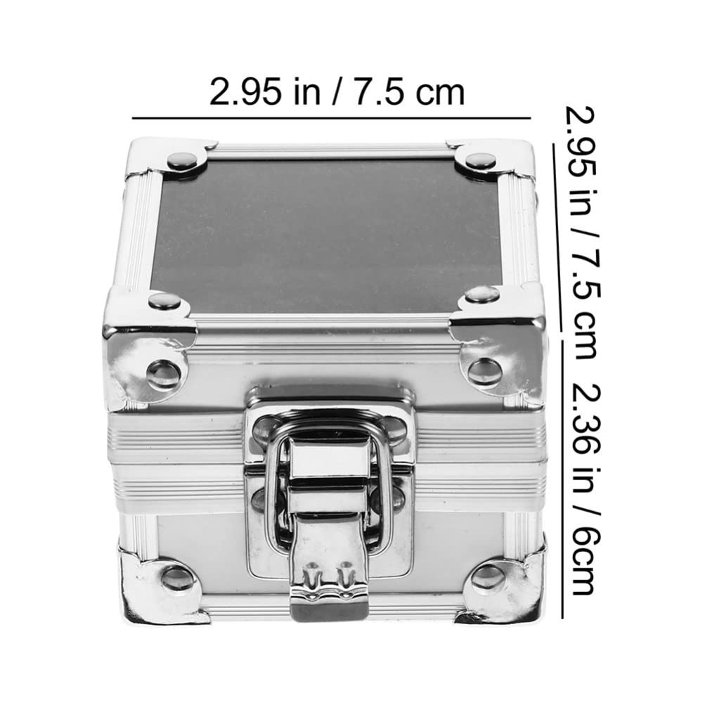 Lurrose 2-Piece Aluminum Nail Drill Bit Holder Box - Pedicure Tool Organizer with Multiple Slots for Nail Grinding Heads & Accessories | Perfect for Salon, Spa & Home Manicure/Pedicure Stations
