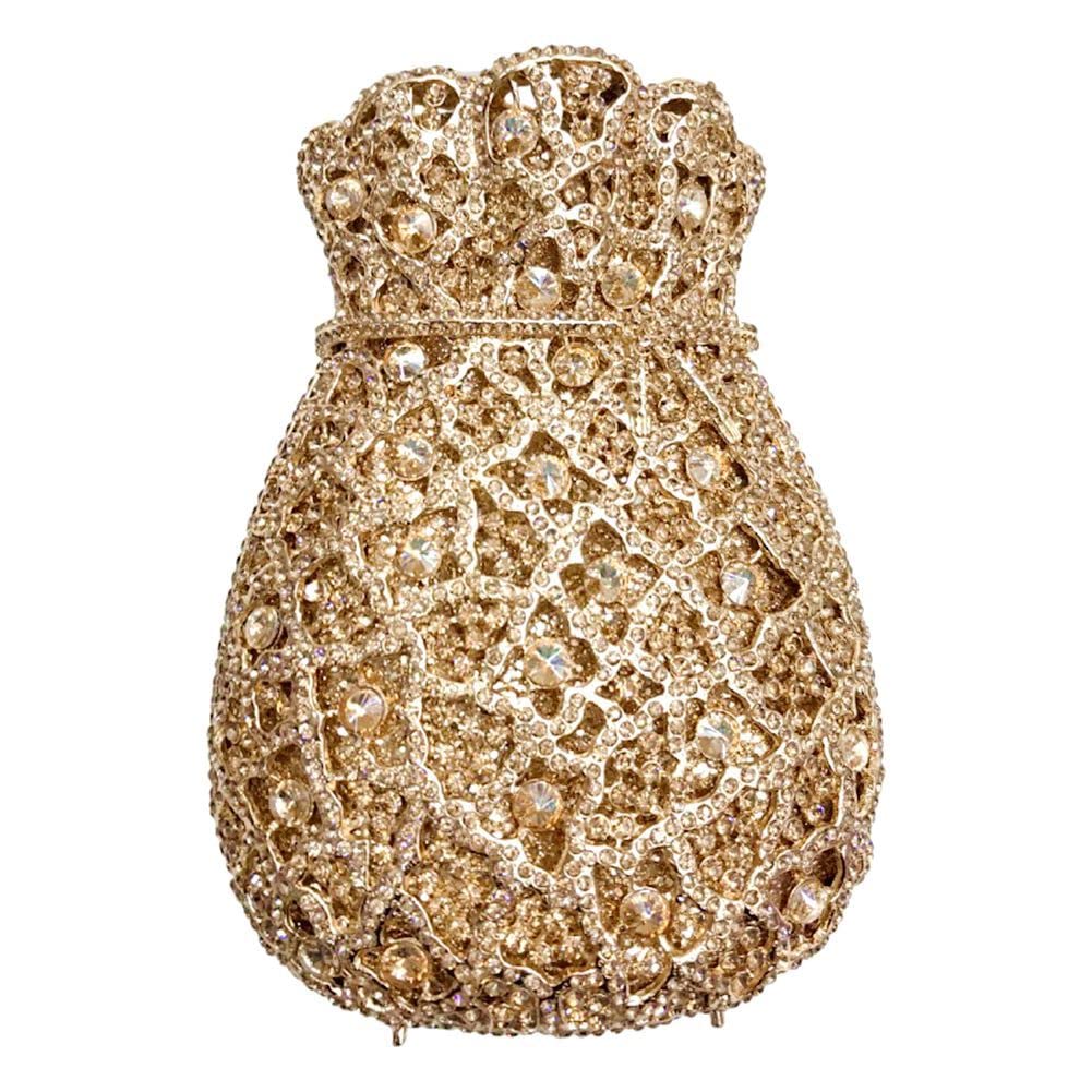 DEBIMY Rhinestone Crystal Money Clutch Purse for Women - Elegant Evening Bag for Parties, Cocktail Events & Special Occasions | Perfect Wedding, Prom & Date Night Accessory