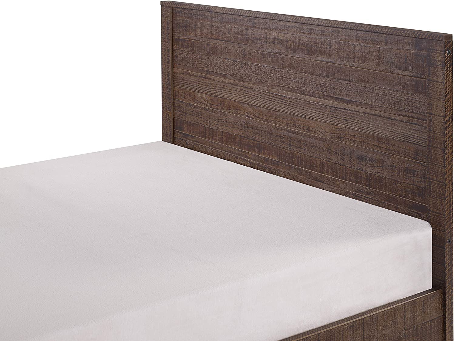 Albany Solid Wood Twin Bed Frame with Headboard - Heavy Duty Modern Rustic Twin Size Bed Frame (Box Spring Required) - Perfect for Kids Rooms, Guest Bedrooms & Farmhouse Style Decor