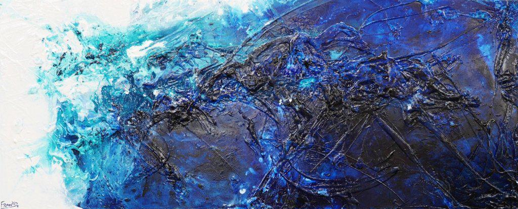 Abstract Blue White Wall Art - Modern Home Decor for Living Room, Bedroom & Office - Inspire Your Space