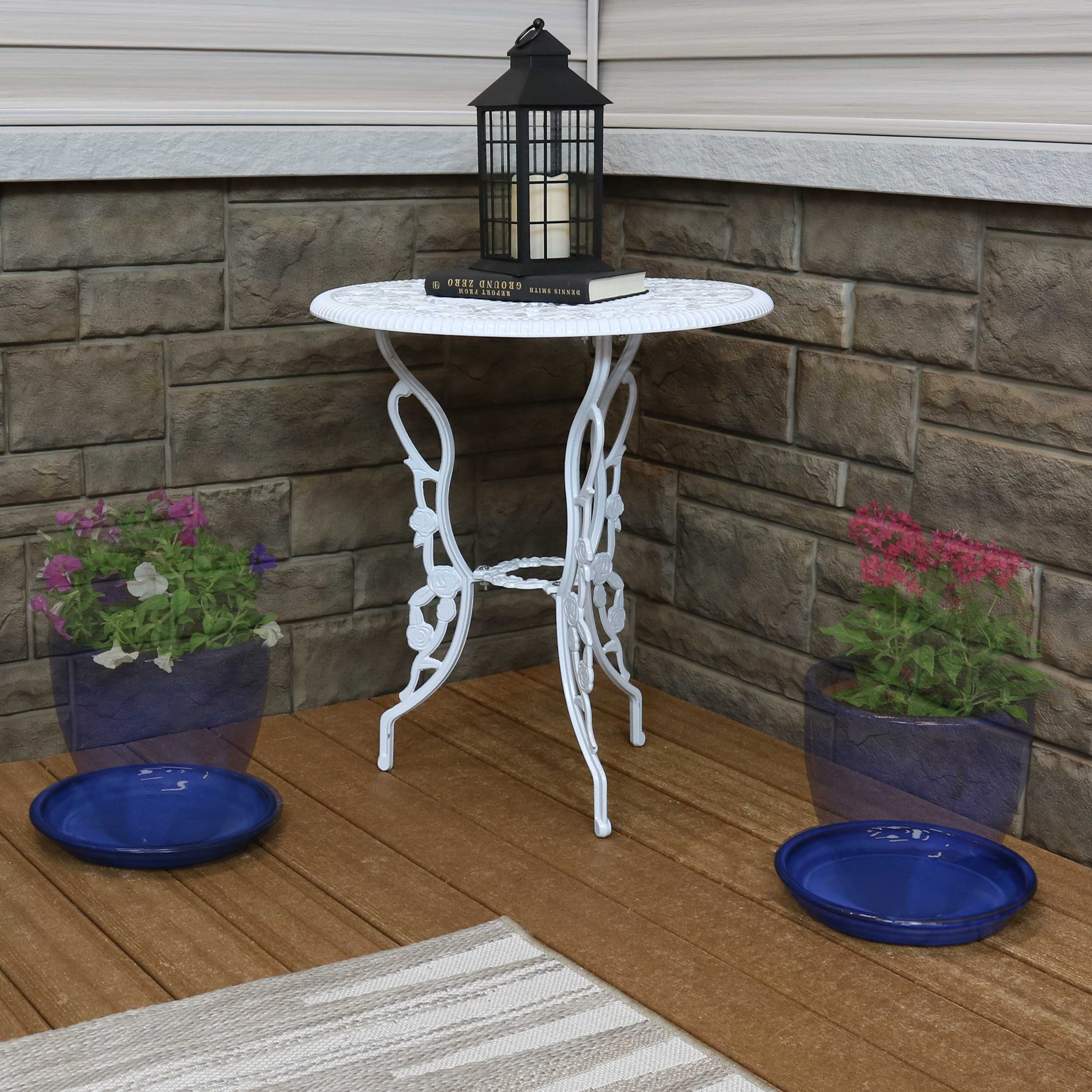 Sunnydaze 4-Pack Glazed Ceramic Plant Saucers for Indoor & Outdoor Potted Plants – Perfect for Home, Garden, and Patio Decor
