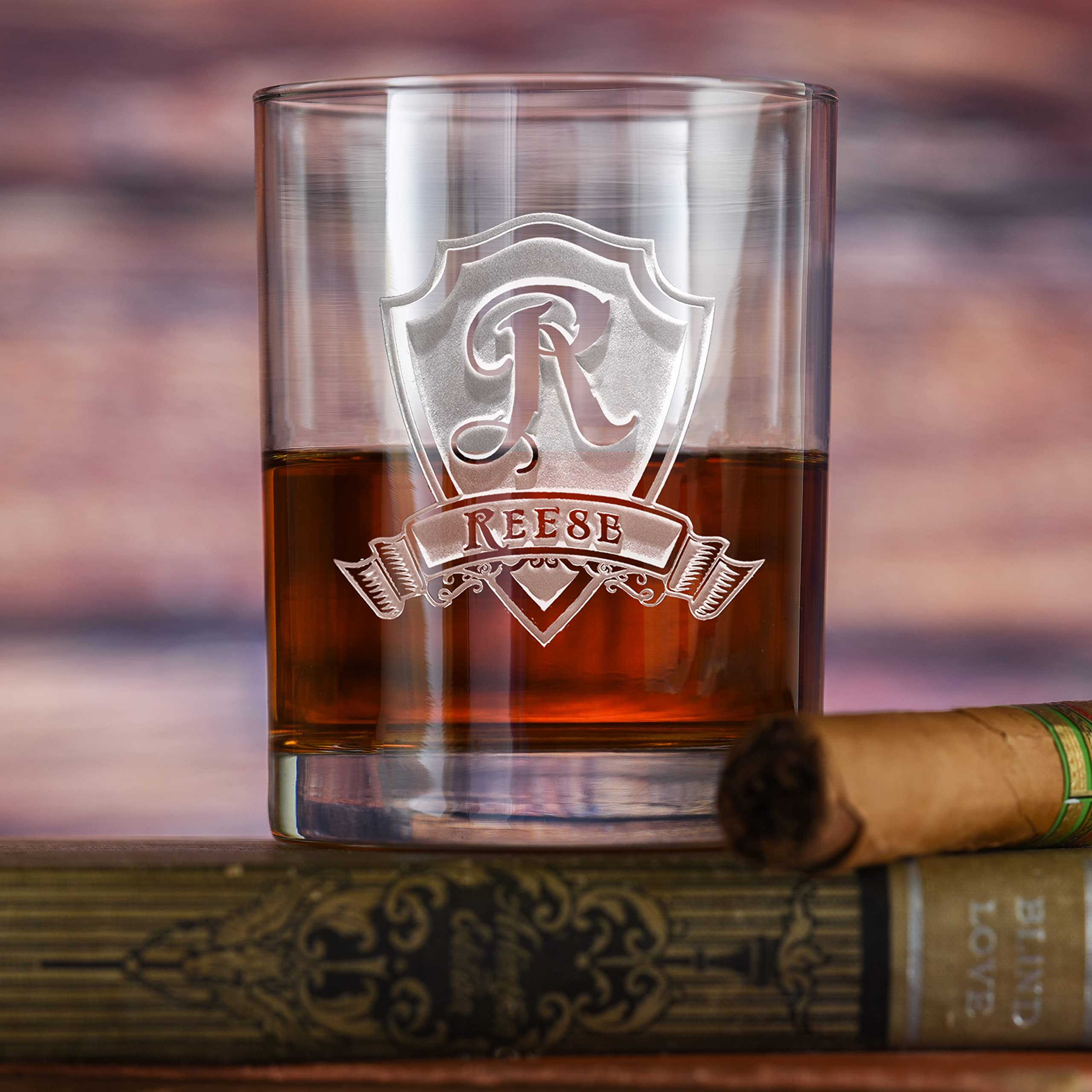 Personalized Engraved Whiskey Glasses Set of 10 - Scotch & Bourbon Drinking Glasses for Men, Custom Barware Gift - Perfect for Cocktail Parties, Home Bars & Whiskey Tasting Events