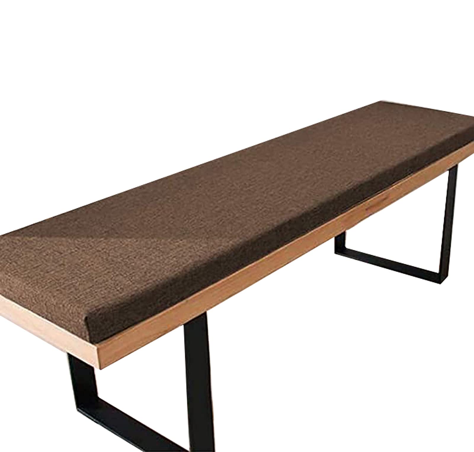 **Outdoor Patio Garden Bench Cushion - 47x16 Inch Non-Slip Rectangle Sofa Chair Pad for Loveseat, Bay Window & Settee - Indoor & Outdoor Furniture Replacement - Perfect for Backyard, Deck, Porch & Sunroom (Brown)**