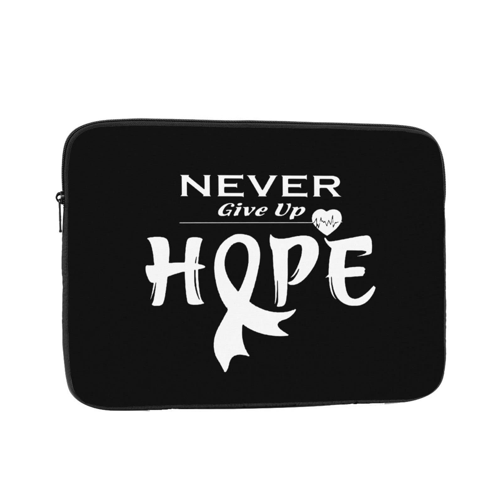 Lung Cancer Awareness Laptop Sleeve - Shockproof Water-Resistant 13-15 Inch Laptop Case - Perfect for Work, School & Travel Protection
