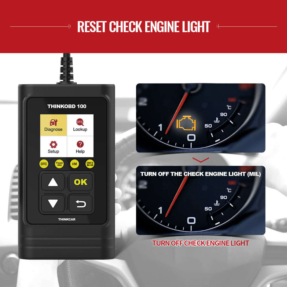 THINKCAR THINKOBD 100 OBD2 Scanner - Professional Car Diagnostic Tool for Engine Fault Codes, ABS, SRS - Compatible with Android & iOS - Perfect for Mechanics & DIY Car Repairs