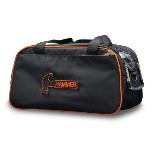 Premium Black & Orange Double Tote Bowling Bag - Heavy Duty Bowling Accessories for Men & Women - Perfect for League Play, Tournaments & Practice Sessions