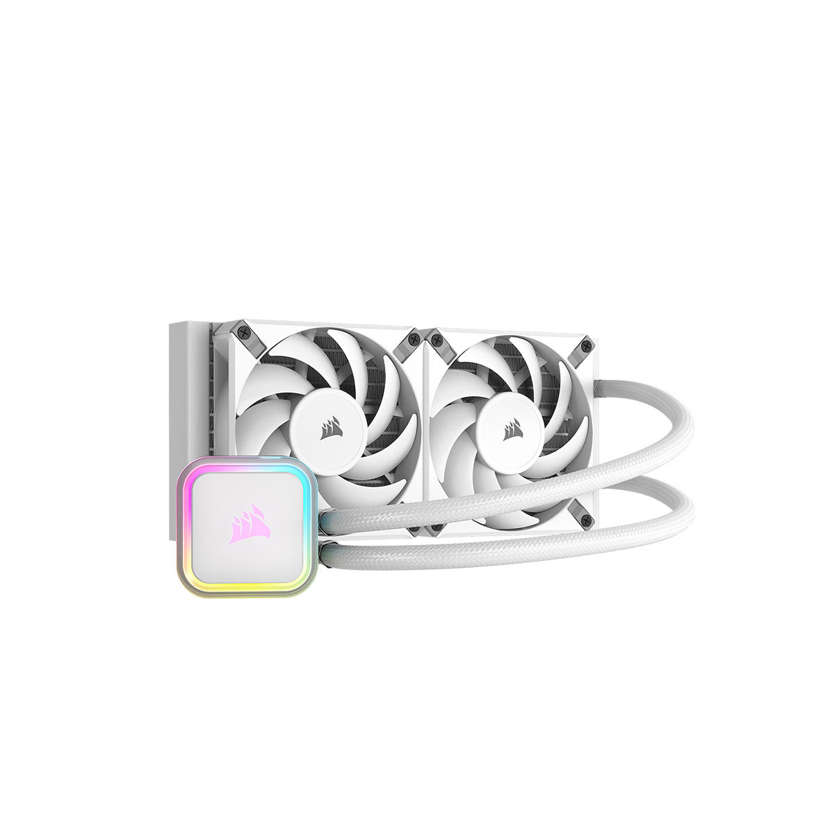 Corsair iCUE H100i RGB ELITE White 240mm AIO Liquid CPU Cooler - High Performance RGB Water Cooling System for Gaming PC & Workstation - Perfect for Overclocking, Streaming & Content Creation