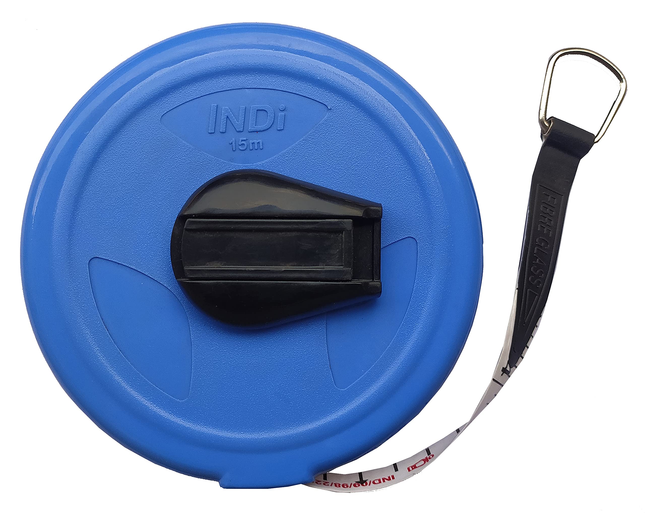 MAINS INDI-15 Fiberglass Measuring Tape 15m (50Ft) - Durable Blue Construction Tape Measure for DIY, Carpentry, and Home Improvement Projects