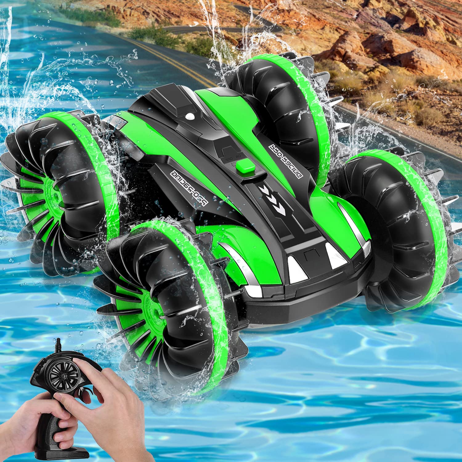 2.4Ghz Remote Control Car Toy for Kids Ages 6-10 - Waterproof 4WD RC Stunt Truck with 360° Rotation - Perfect Christmas Stocking Stuffer Gift for Boys | Indoor & Outdoor Play, Birthday Parties, Backyard Adventures
