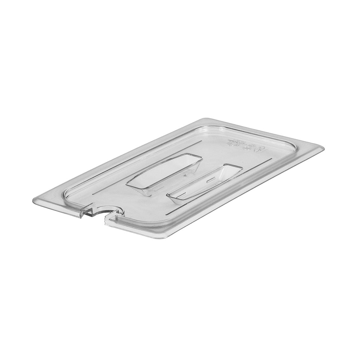 Cambro 30CWCHN135 Clear 1/3 Size Camwear Notched Food Pan Lid with Handle - Perfect for Commercial Kitchens, Catering & Food Storage