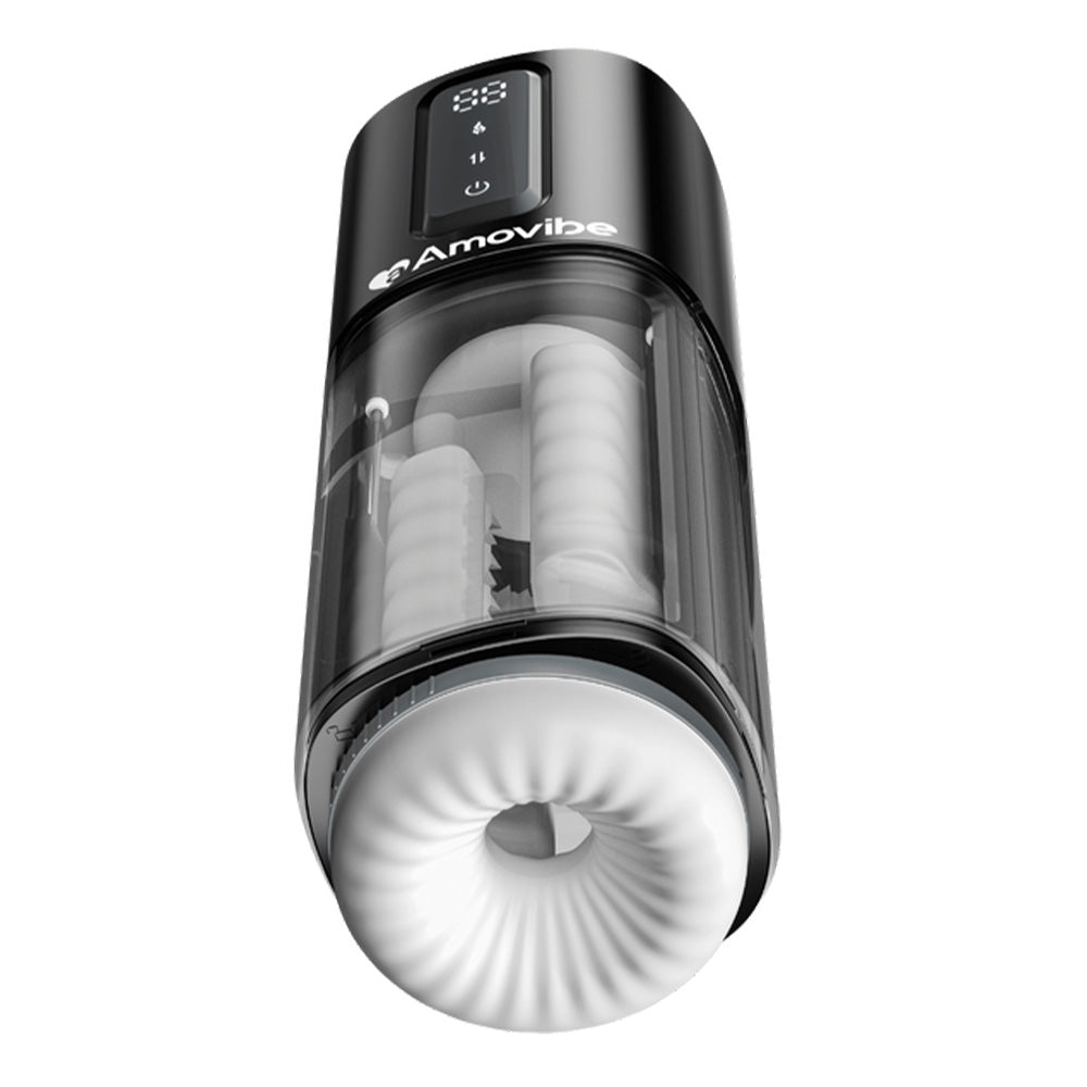 Amovibe Coco Automatic Male Masturbator with Rubbing, Vibration & Heating - Hands-Free Adult Toy for Solo Pleasure & Stress Relief