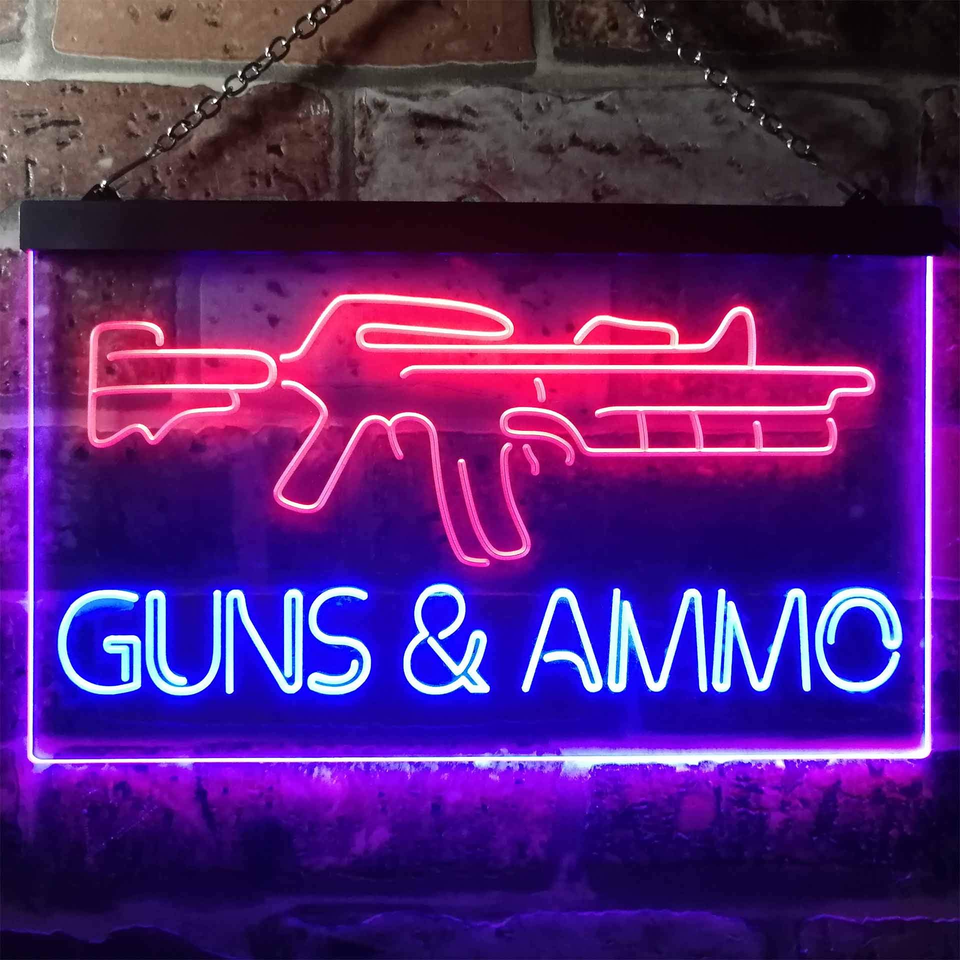 ADVPRO Dual Color LED Neon Sign - Red & Blue 16x12 for Bar & Man Cave