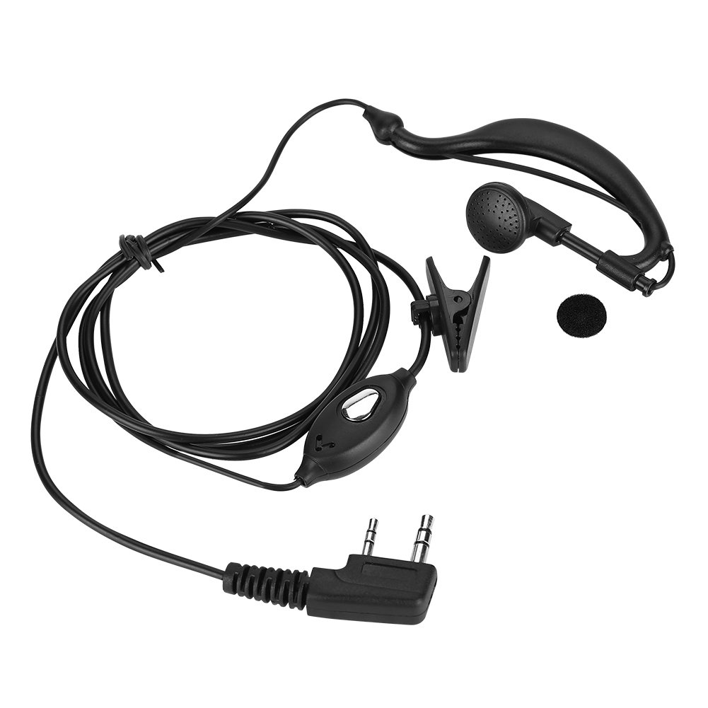 Universal 2-Way Radio Headset with 2-Pin Connector - Hands-Free Walkie Talkie Headset for K Head Radios | Perfect for Security, Construction & Outdoor Adventures
