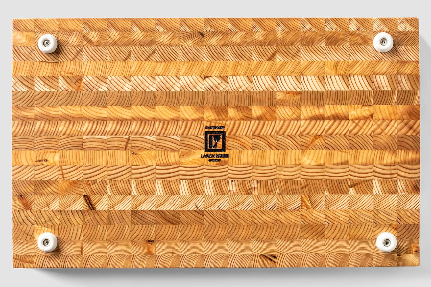 Premium Larch Wood End Grain Cutting Board - 21.6
