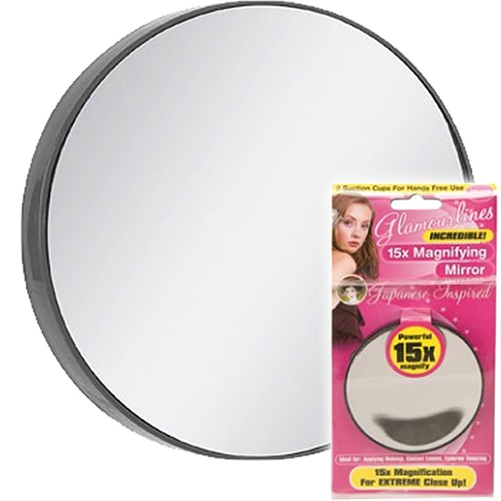 15X Magnifying Makeup Mirror with Suction Cups - Perfect for Eyebrow Tweezing, Eyelash Extensions & Detailed Makeup Application