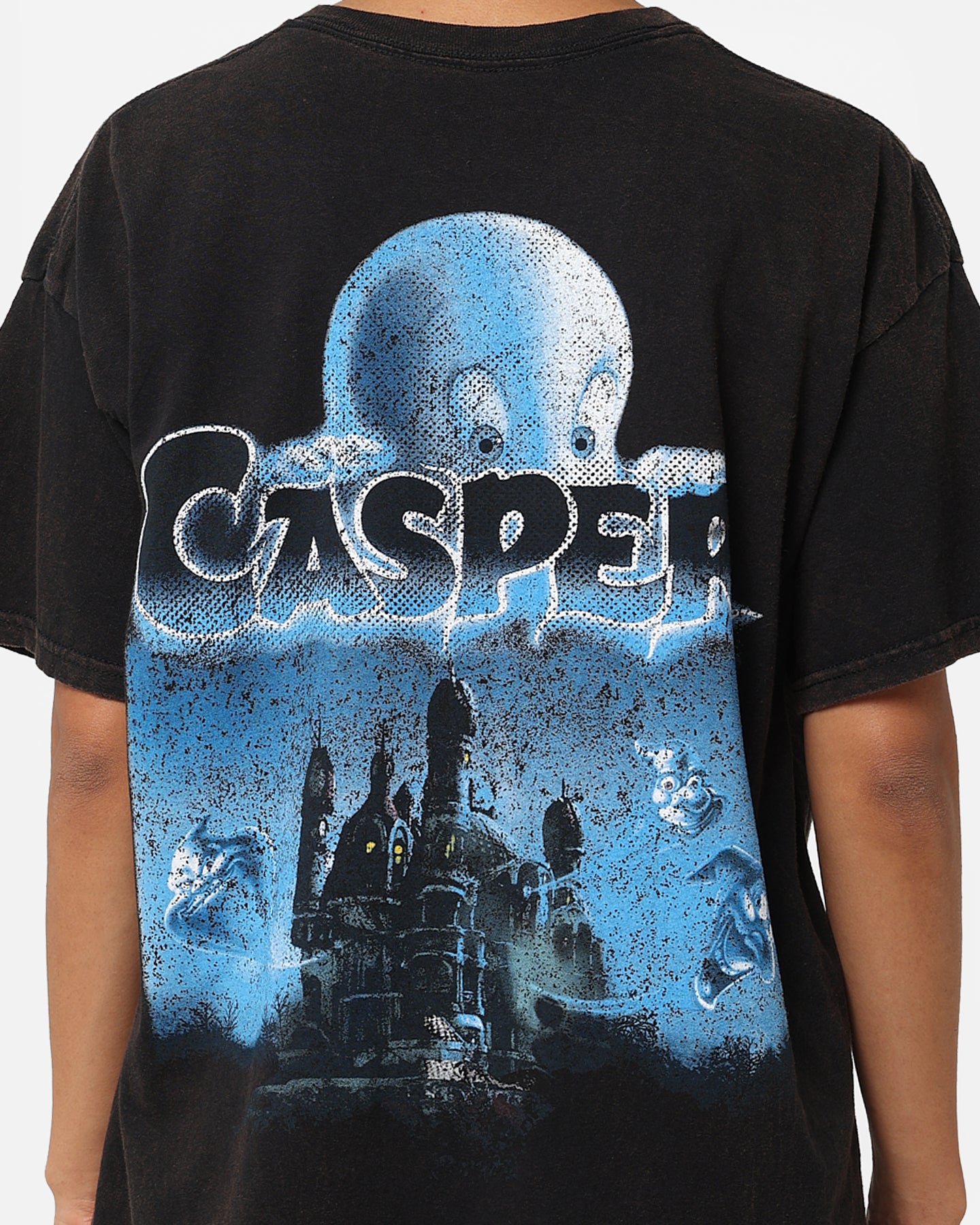 Vintage Casper T-Shirt - Black Wash Distressed Retro Tee for Men & Women | American Thrift Style | Perfect for Casual Wear, Street Fashion & Vintage Lovers