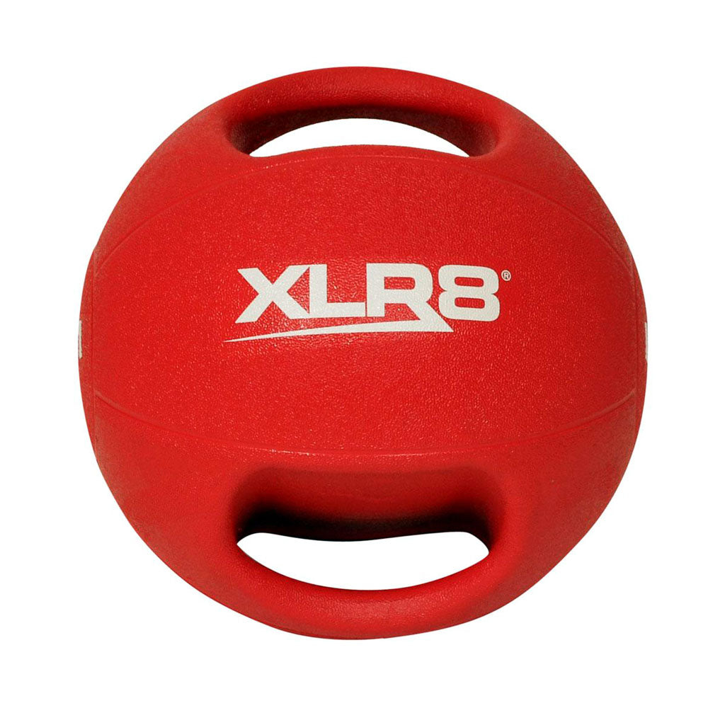 XLR8 Double Grip Medicine Ball for Strength Training - 12LB Weighted Exercise Ball for CrossFit, Gym Workouts & Home Fitness - Perfect for Slam, Wall Ball & Functional Training Exercises