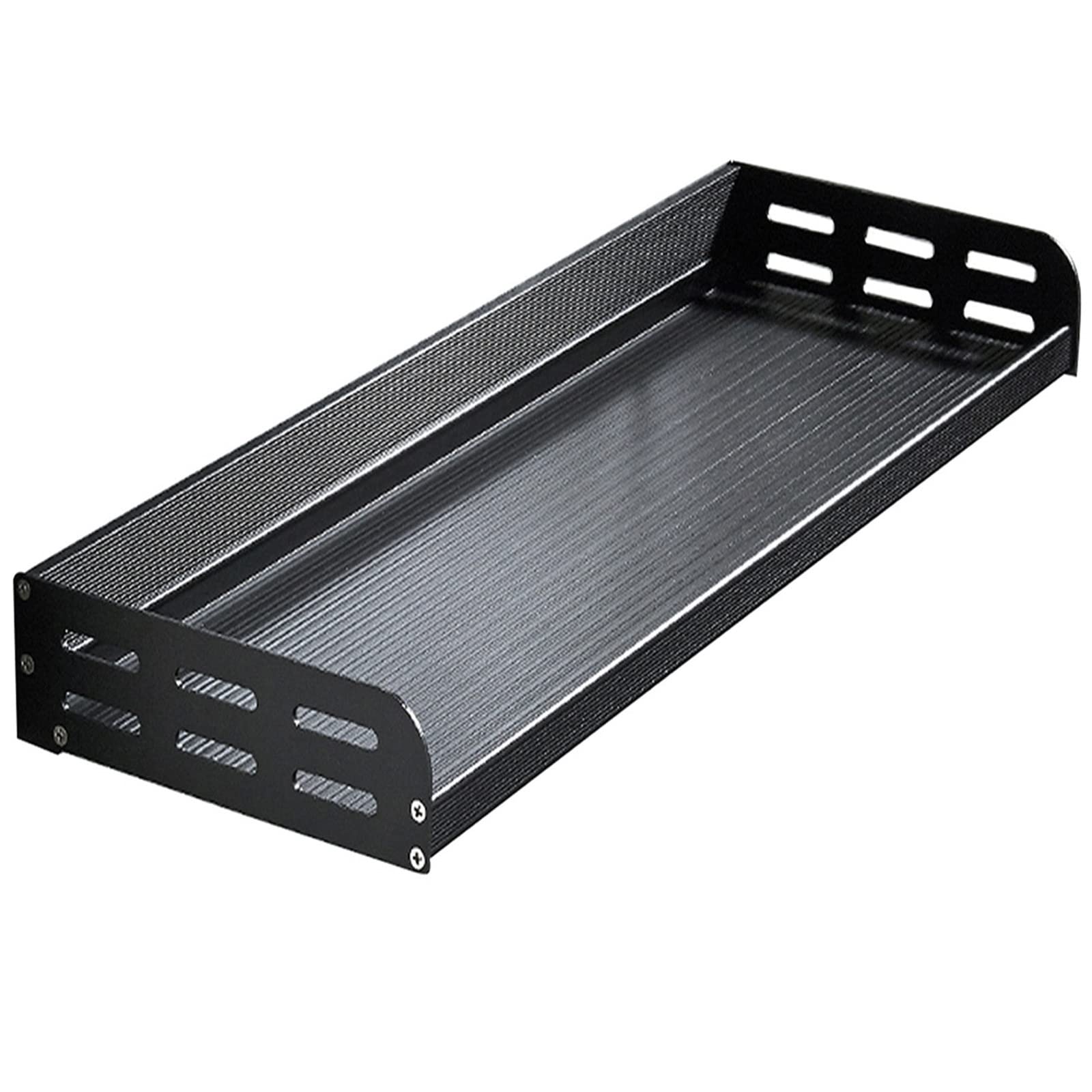 Heavy Duty Aluminum Microwave Oven Wall Mount Bracket - 30cm/40cm Black Space Saving Kitchen Organizer for Countertop Storage & Small Apartments | Perfect for RV, Dorm, Studio Kitchen Setup