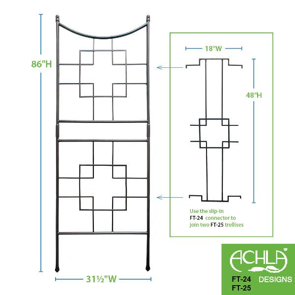 Square On Squares Garden Trellis - Sturdy Metal Plant Support for Climbing Flowers, Vegetables & Vines | Perfect for Outdoor Gardens, Backyards & Patio Decor