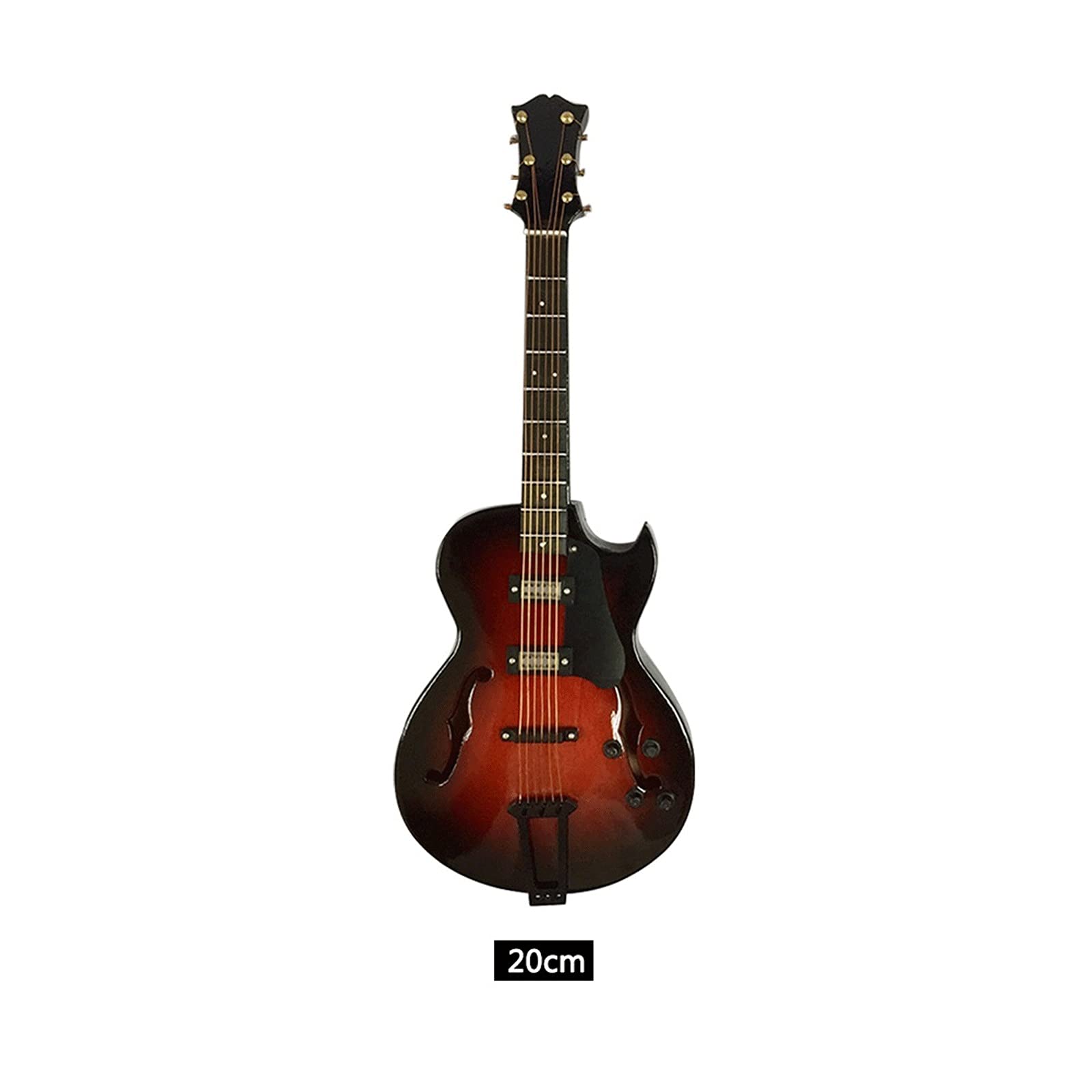 Wooden Miniature Guitar Replica - Handcrafted Home Décor Display with Stand, Office Desk Ornament, Collectible Art Piece | Perfect for Music Lovers, Guitar Enthusiasts, and Unique Gift Ideas