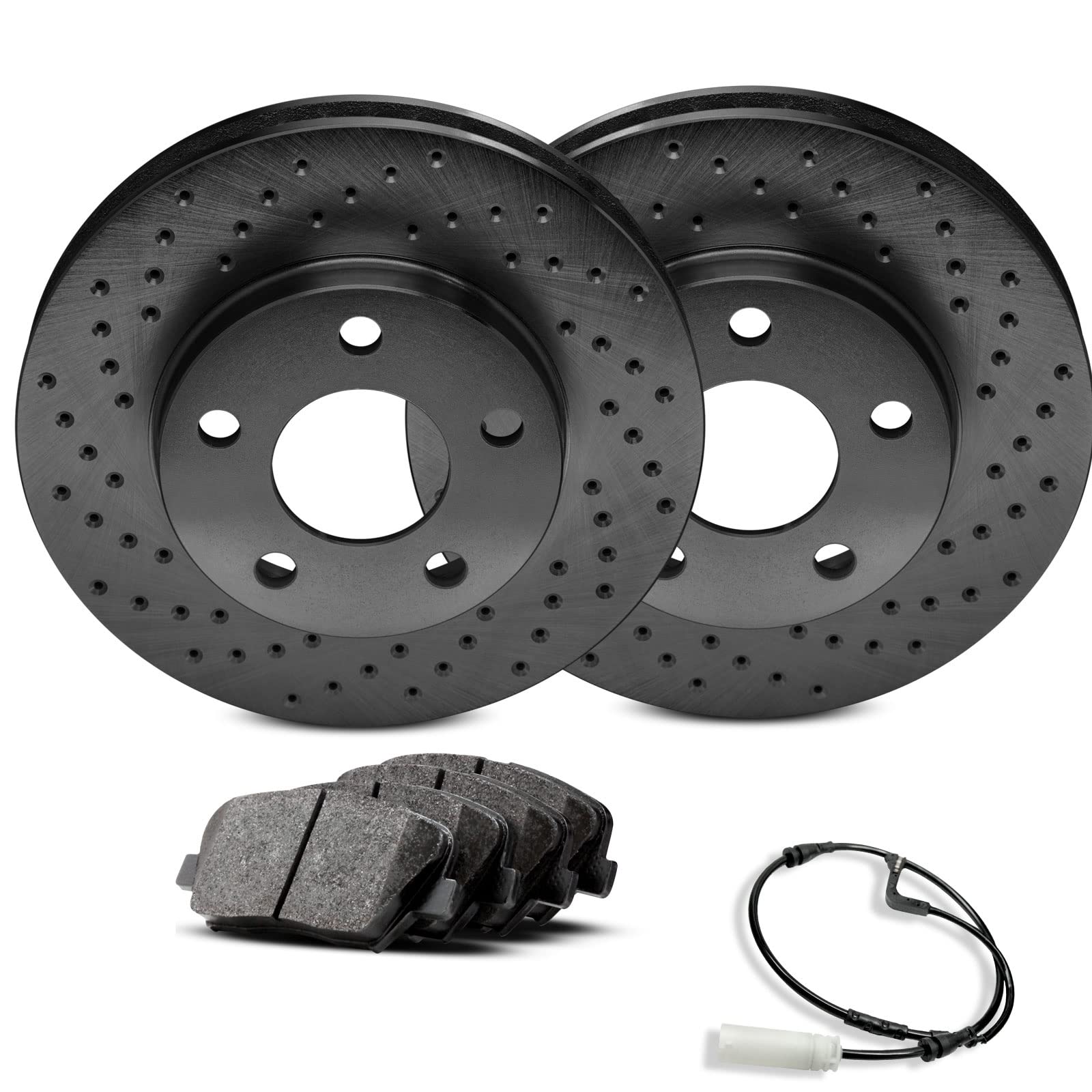 R1 Concepts Rear Brake Kit - Ceramic Brake Pads & Rotors for 1987-1989 Porsche 944 | High-Performance Braking System for Sports Cars & Daily Driving