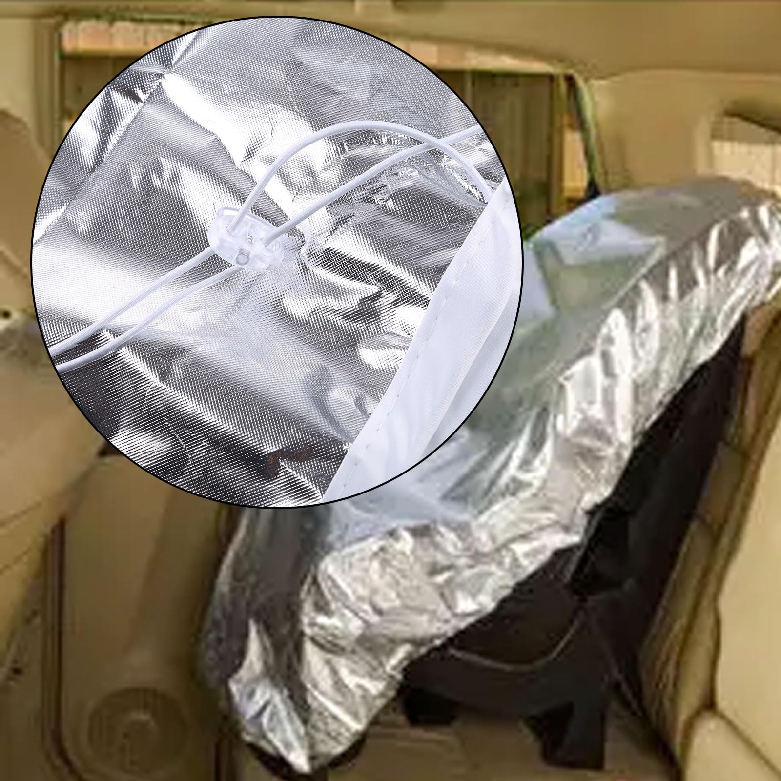UV Protection Car Sun Shade Cover for Baby & Kids - Solid Color Back Seat Sunshade Curtain | Car Accessories for Summer, Travel & Daily Commute