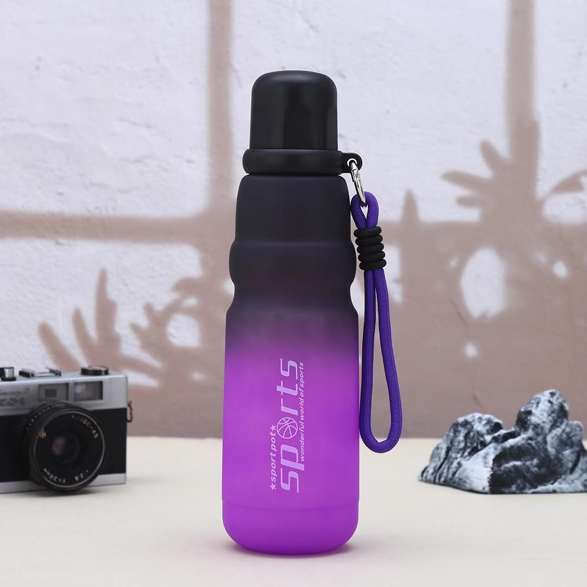 AISIR 750ml BPA-Free Sports Water Bottle for Gym, Yoga, Camping & Work - Leak Proof & Durable - Ideal for Hydration During Workouts, Outdoor Activities & Office Use - Purple