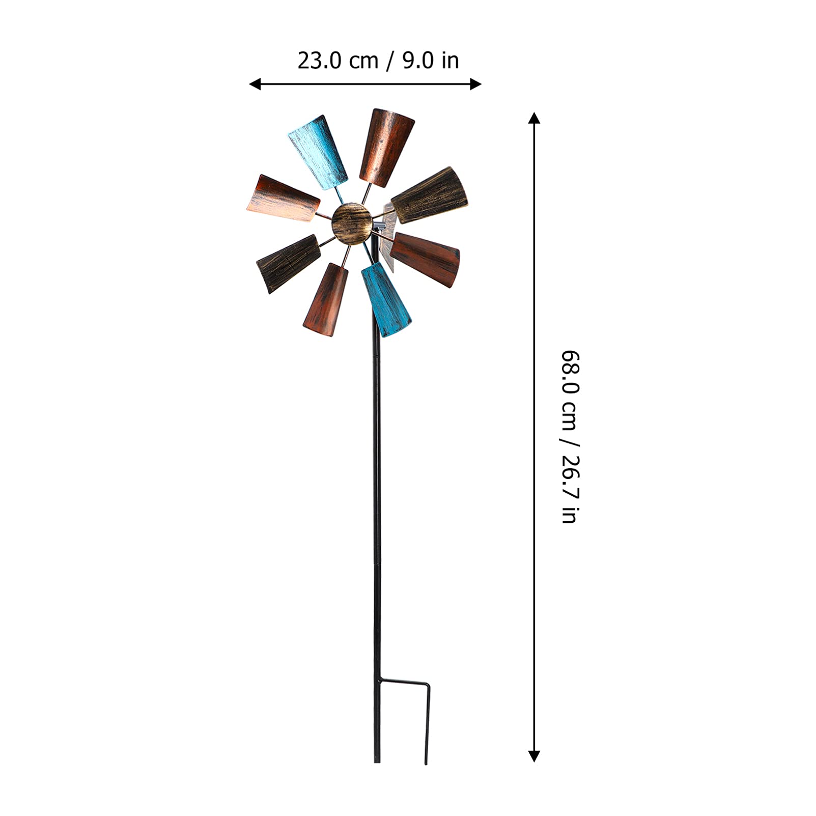 DOITOOL Metal Wind Spinner for Garden - Outdoor Decorative Windmill Toy, Christmas Holiday Yard Decor - Perfect for Patio, Lawn, and Backyard Decorations