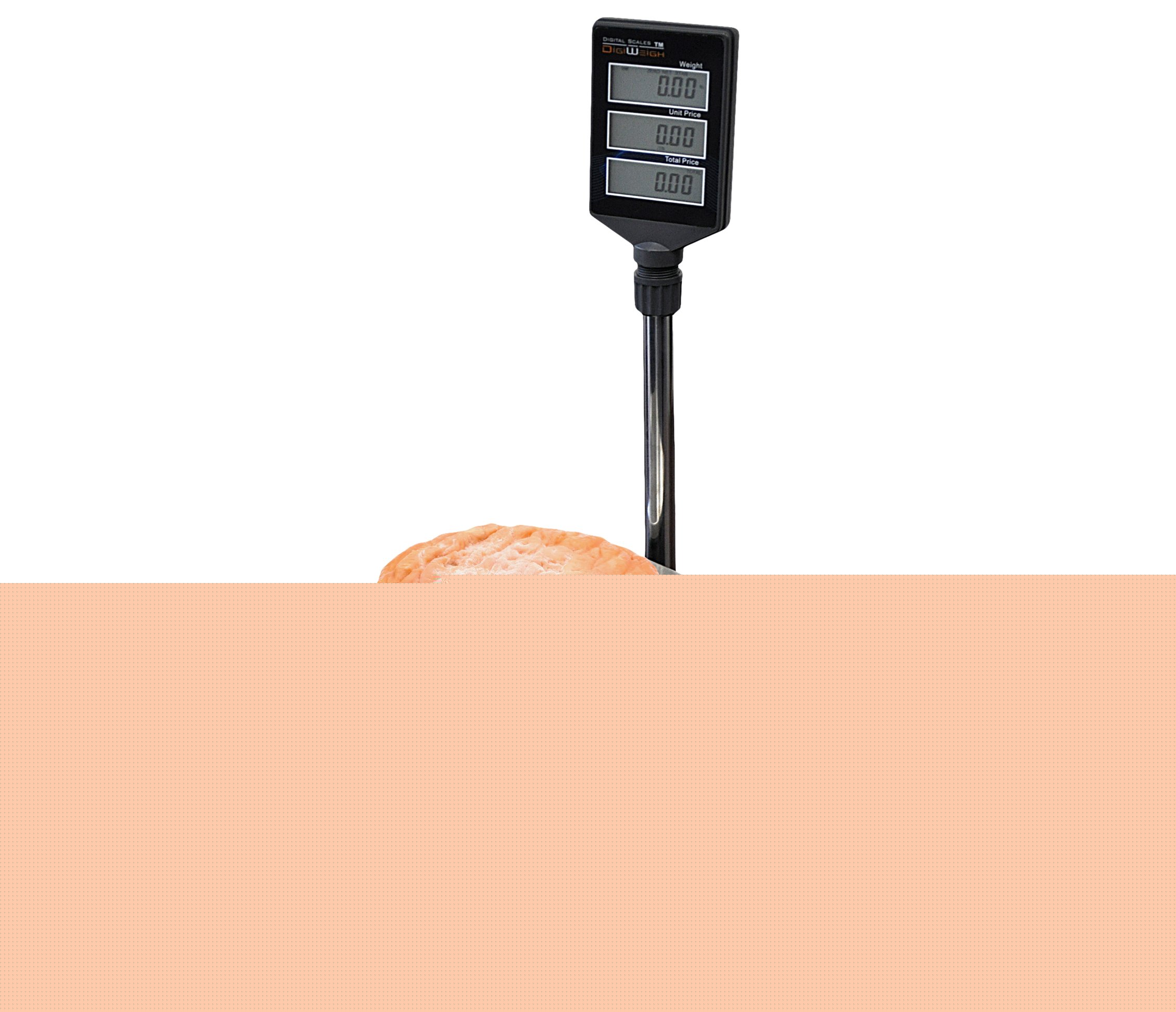 DWP-60PC-H Digital Price Computing Scale - Accurate Commercial Shipping Postal Food Scale with LCD Display for Retail Stores, Restaurants, and Home Kitchen Use