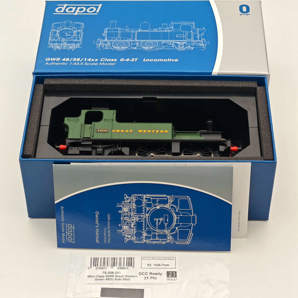 Dapol 7s 006 001 O Gauge 48xx Class GWR Great Western Green 4800 21DCC Model Train - Perfect for Railway Enthusiasts & Collectors, Ideal for Home Layouts & Displays