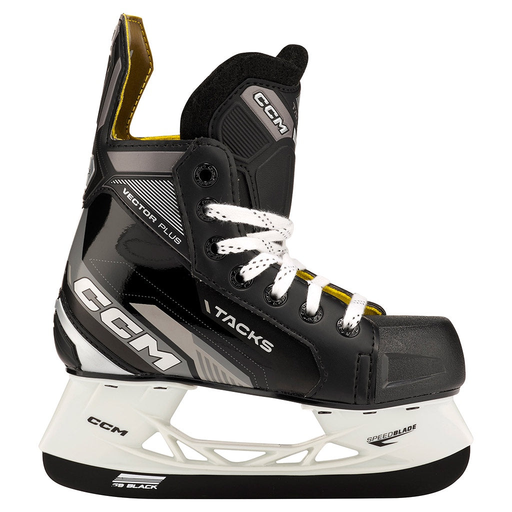 CCM Tacks Vector Plus 2022 Youth Ice Hockey Skates - Lightweight Performance Skates for Kids & Teens - Perfect for Ice Rink Training & Competitive Hockey Games