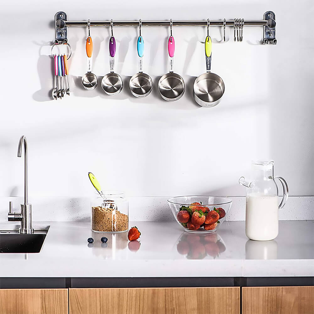 Premium Stainless Steel Measuring Cups and Spoons Set - 18-Piece Kitchen Essentials for Baking & Cooking | Dishwasher Safe, Rust-Proof | Perfect for Home Chefs, Bakers & Meal Prep